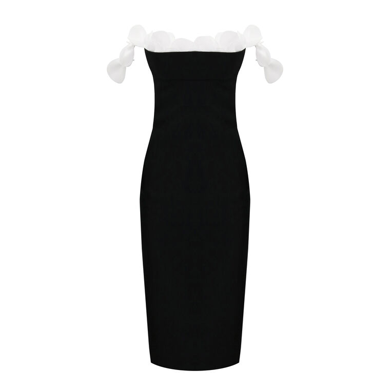 Off Shoulder Fitted Midi Dress image number null