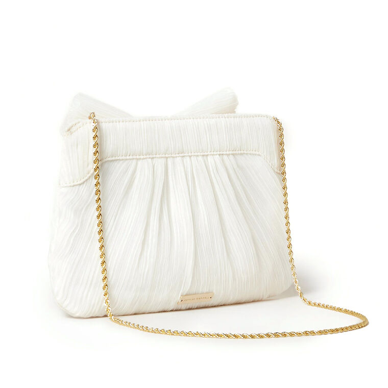 Rayne Pleated Frame Bow Clutch image number null