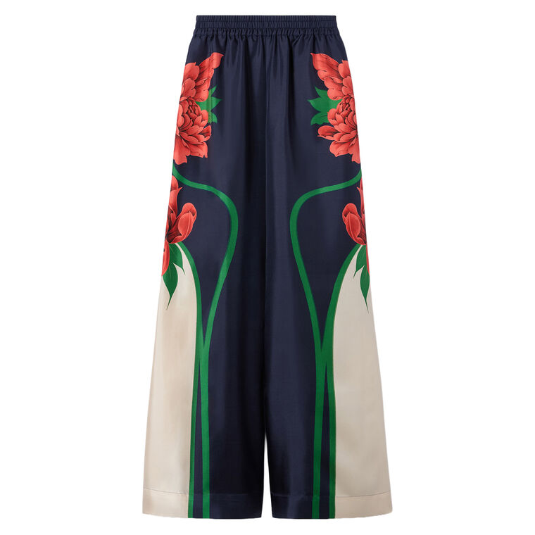 Silk Palazzo Pants image number null