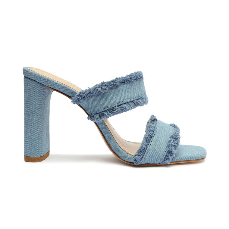 Amely Denim Fray Sandal image number null