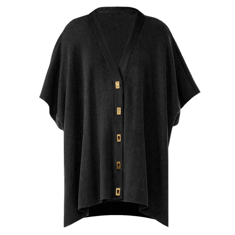 Sapphire Oversized Knit Poncho image number null