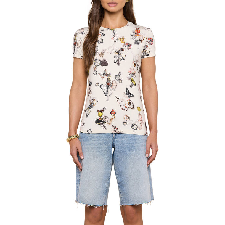 Ressi Short Sleeve Fitted Crew Neck Tee image number null