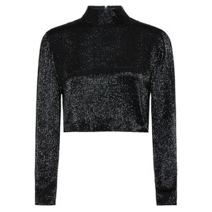 Long Sleeve Reversible Silk And Crystal Topper