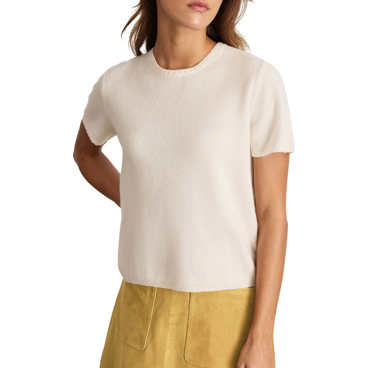 Dailey Short Sleeve Cashmere T-Shirt Sweater image number null