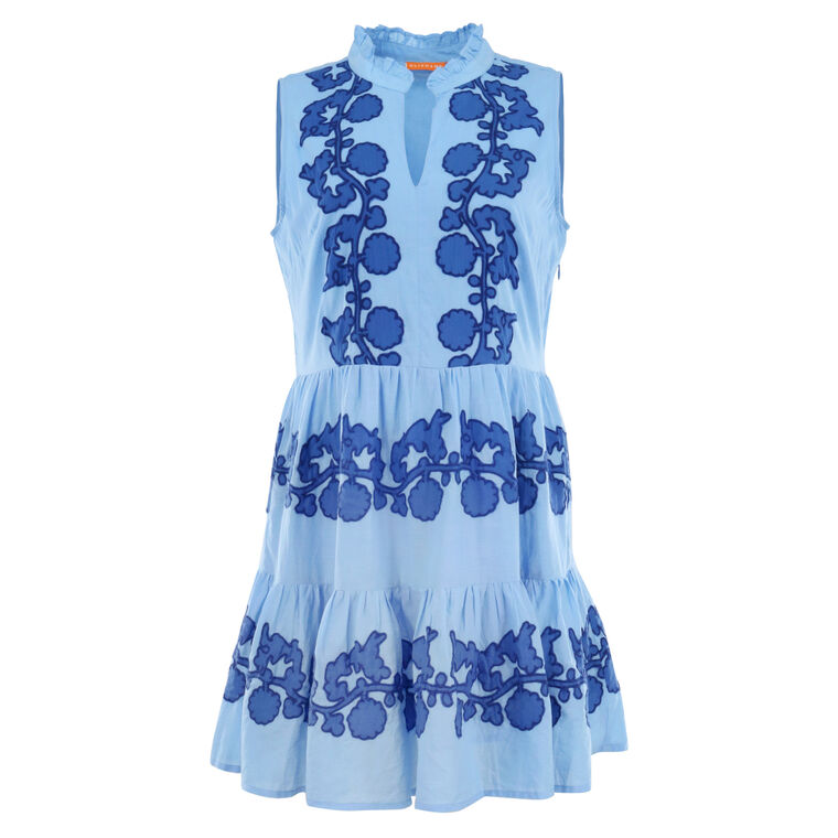 Sleeveless Yoke Mini Dress image number null