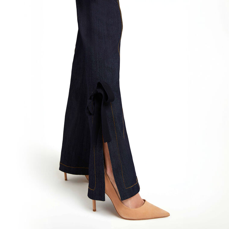 Long Lou High-Rise Stretch Flare Slit Jean image number null