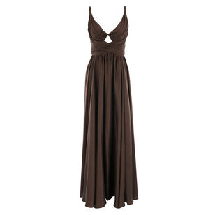 Draped Silk Maxi Dress