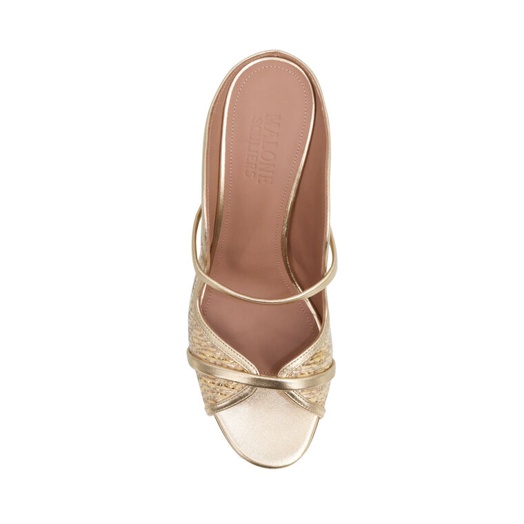 Norah 70mm Metallic Raffia Mule image number null
