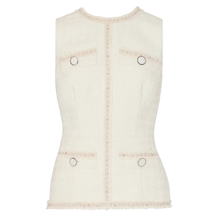Nette Boucle Sleeveless Top image number null