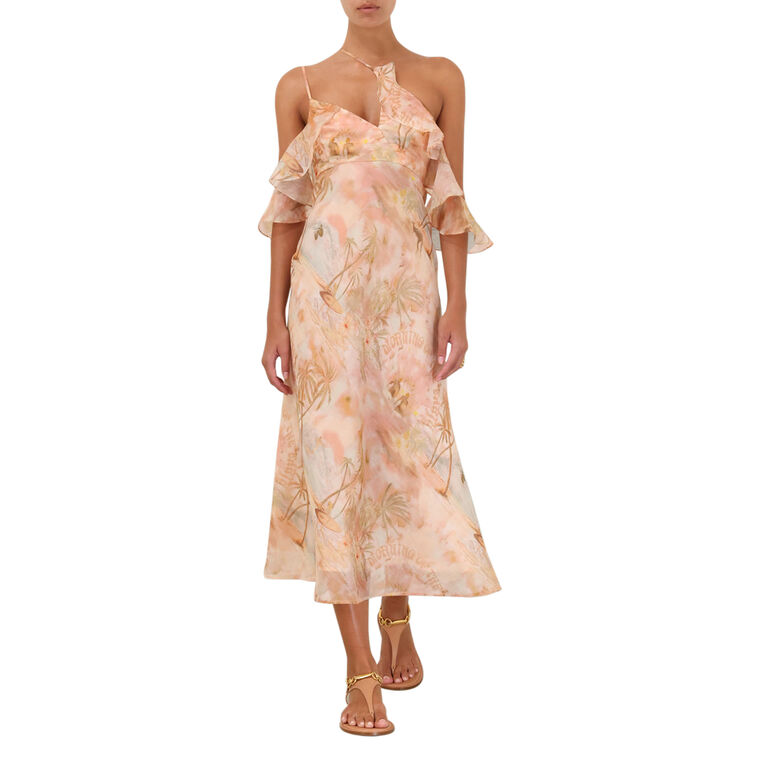 Illuminate Flutter Midi Slip Dress image number null