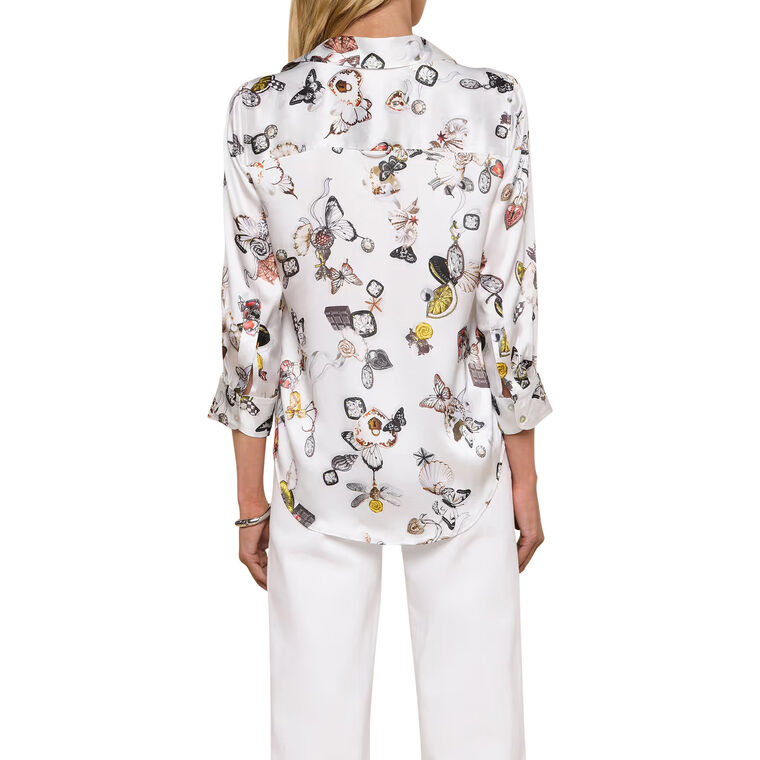 Dani 3/4 Sleeve Silk Blouse image number null