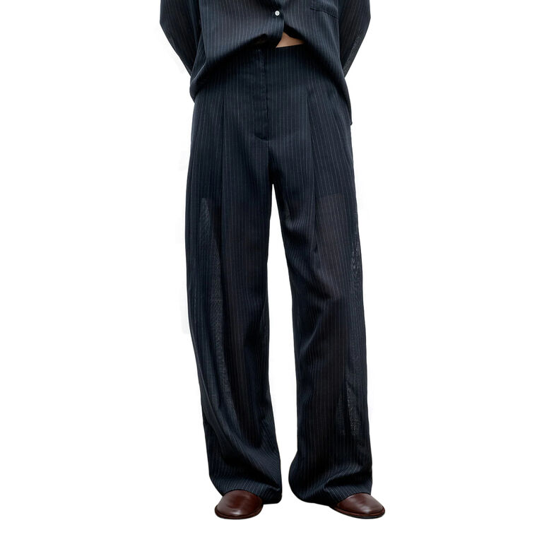 Carries Wool Pinstripe Trouser image number null