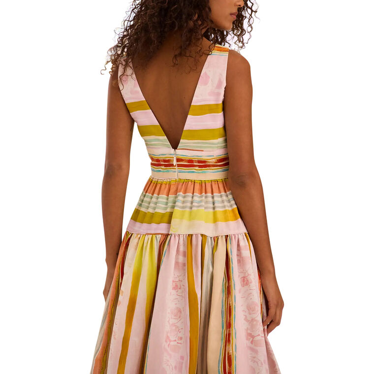 Mara Sleeveless Fit And Flare Midi Dress image number null