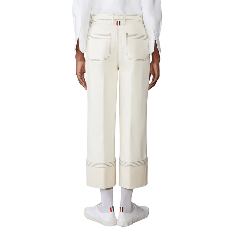 Selvedge Denim Wide Leg Trouser image number null