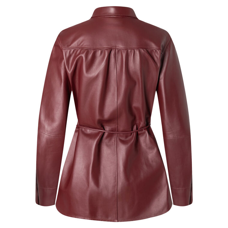 Ariela Long Sleeve Leather Shirt image number null