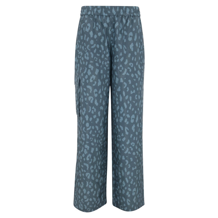 Recycled Sporty Nylon Cheetah Wide Leg Pant image number null