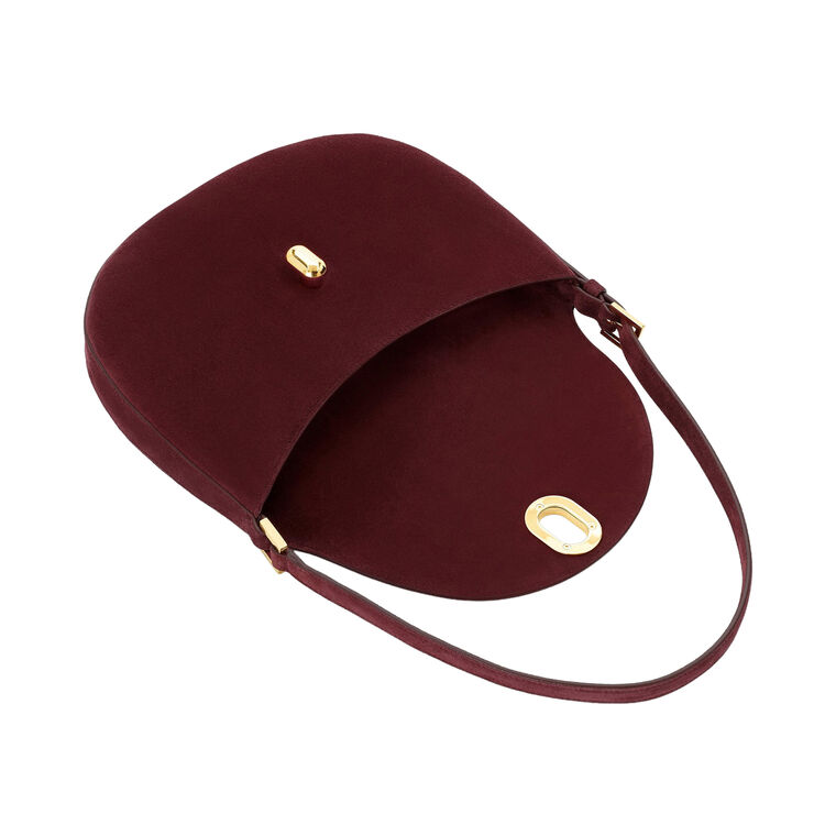 Suede Small Tondo Hobo Bag image number null