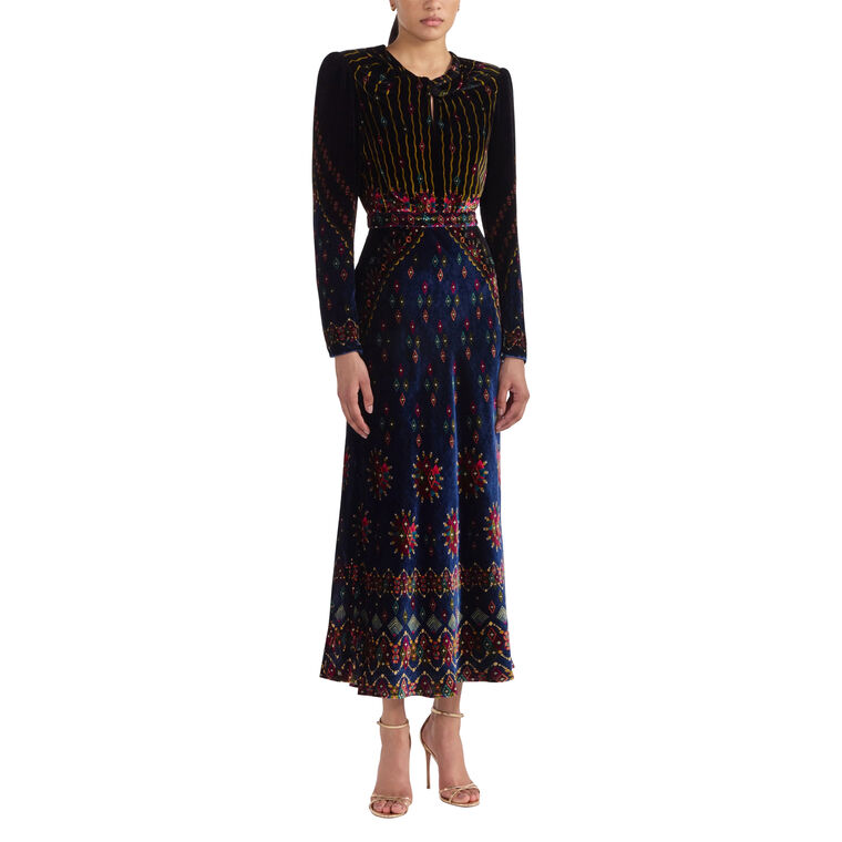Claudia Velvet Midi Dress image number null