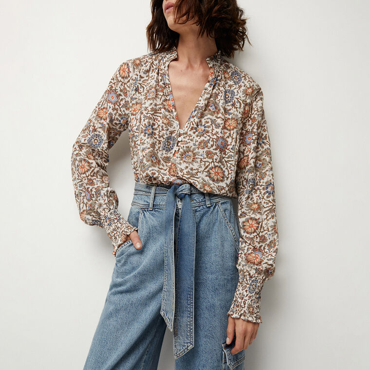 Alexandria Smocked Floral Top image number null