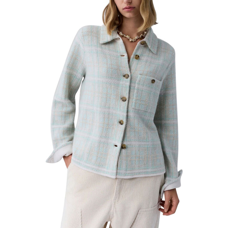 Dylan Long Sleeve Plaid Cashmere Shirt image number null