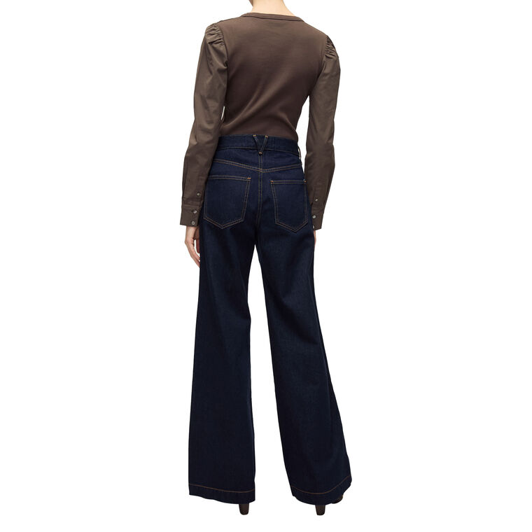 Fersia Mixed-Media Long-Sleeve Top image number null