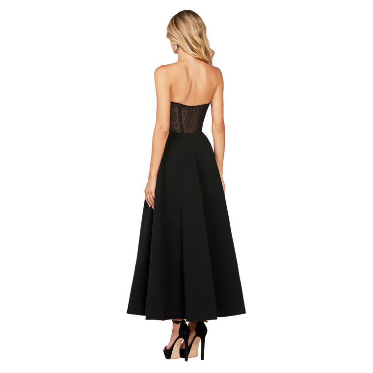 Grace Strapless Maxi Dress With Crystal Bow Detail image number null