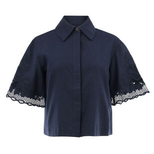 Daphne Short Sleeve Cropped Boxy Shirt