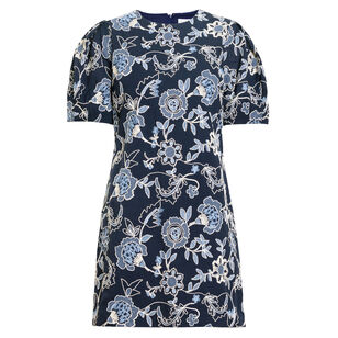 Noah Short Sleeve Embroidered Mini Dress