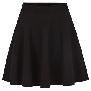 Contrasted Knit Mini Skater Skirt