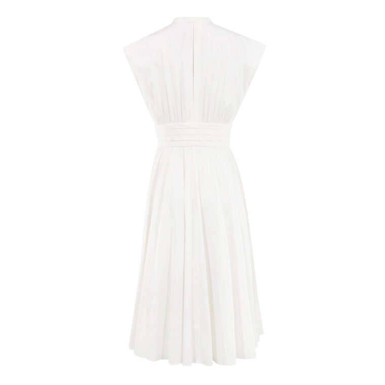 Kiernan Cap Sleeve Cotton-Blend Tie-Waist Midi Dress image number null