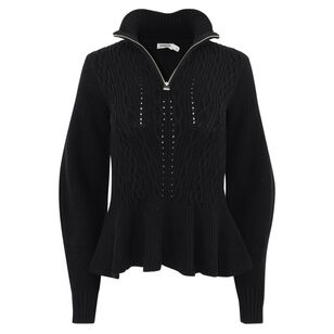 Susana Long Sleeve Peplum Polo
