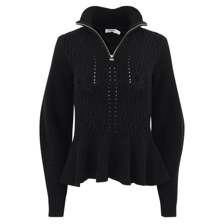 Susana Long Sleeve Peplum Polo image number null
