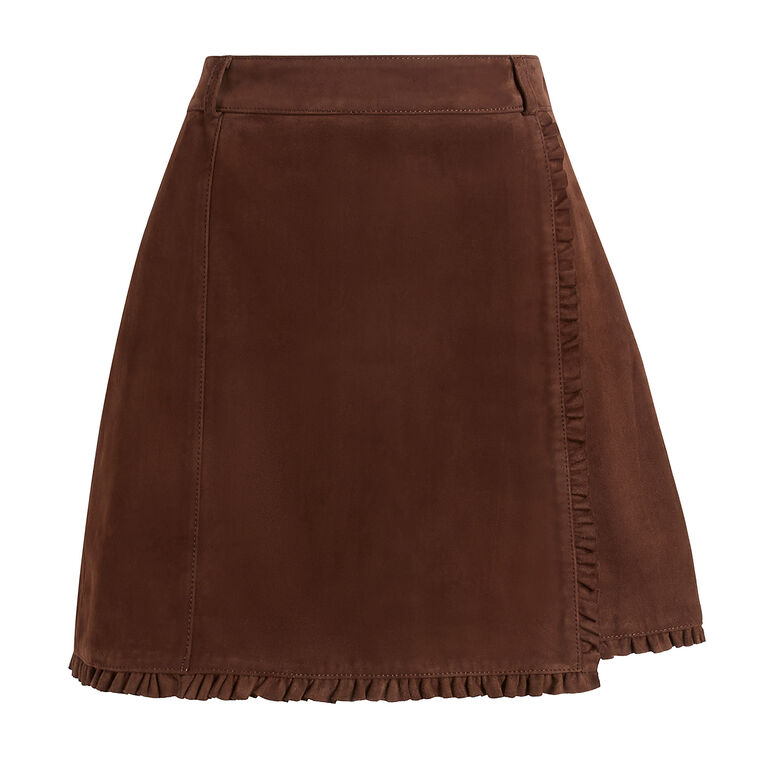 Scotlyn Suede A-Line Mini Skirt image number null