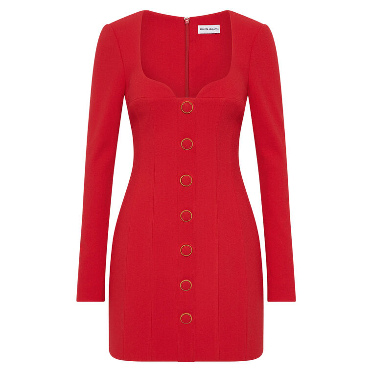 Cameron Button-Front Mini Dress image number null