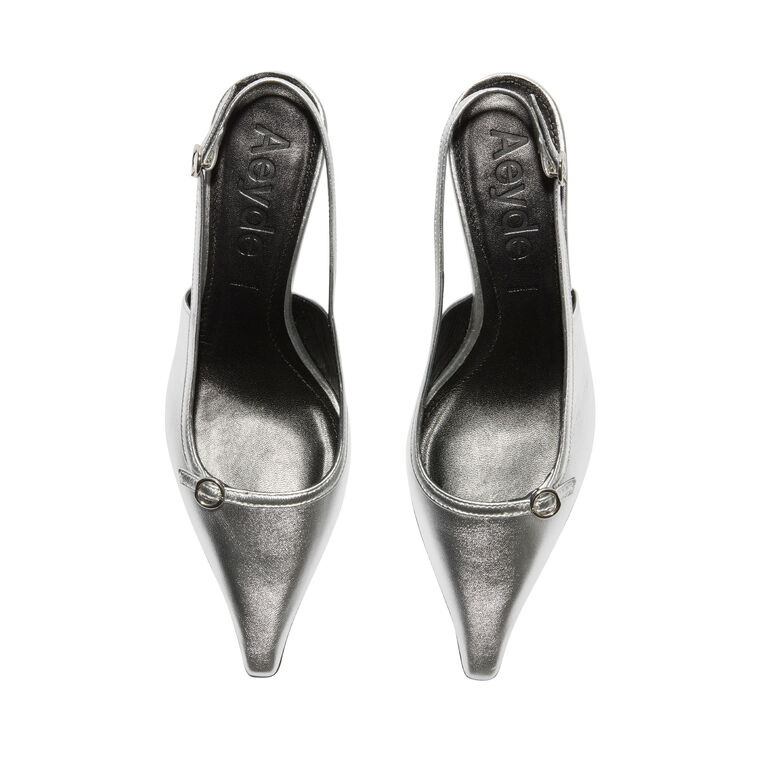 Saba Leather Pointed Toe Slingback Pump image number null