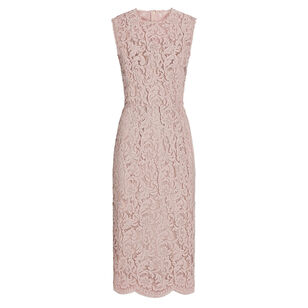 Sleeveless Cordonetto Lace Midi Dress