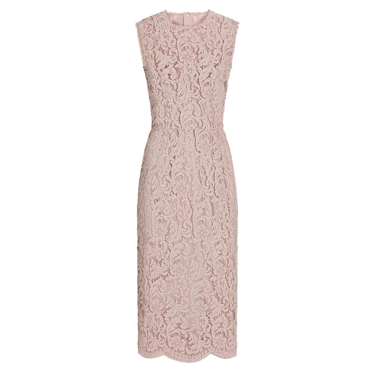 Sleeveless Cordonetto Lace Midi Dress image number null