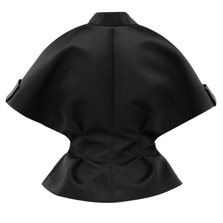Short Sleeve Zip Peplum Blouse image number null