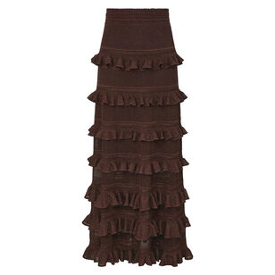Lace Frill Midi Skirt
