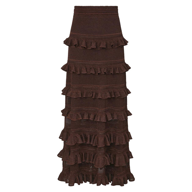 Lace Frill Midi Skirt image number null