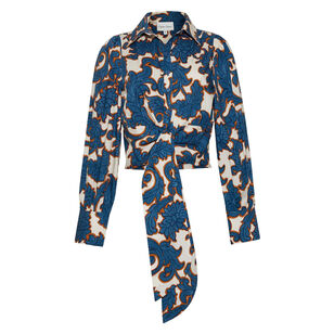 Sia Long Sleeve Tie-Waist Shirt