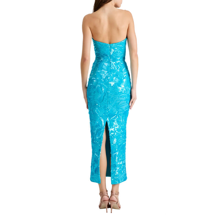 Leslie Strapless Sequin Midi Dress image number null