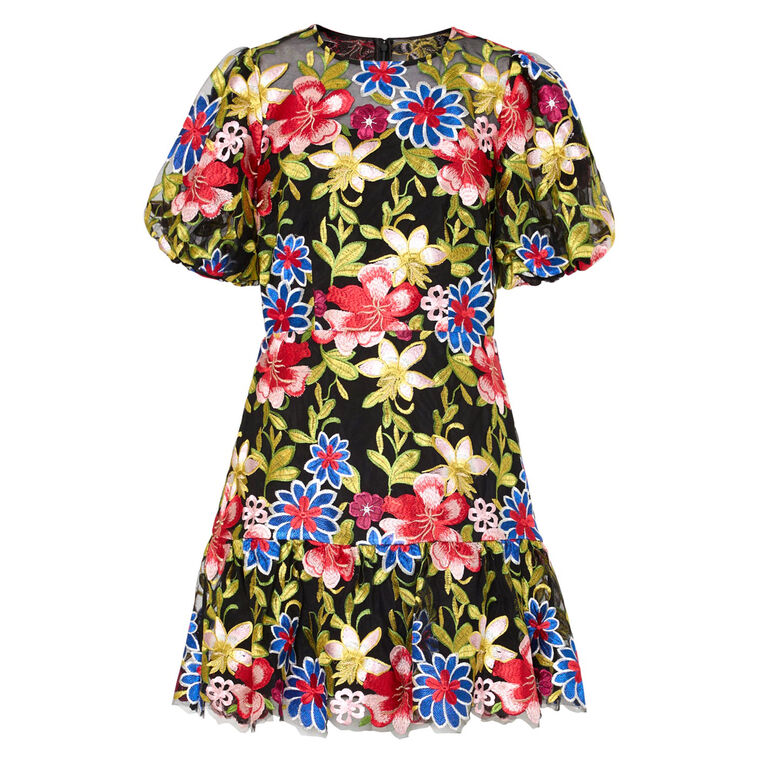 Yasmin Floral Mesh Dress image number null