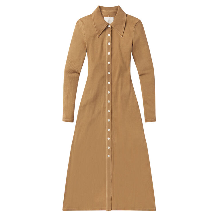 Gila Long Sleeve Polo Midi Dress image number null