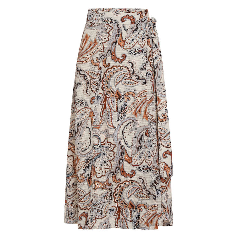 Estine A-Line Midi Wrap Skirt image number null