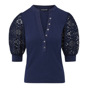 Coralee Lace Sleeve Top