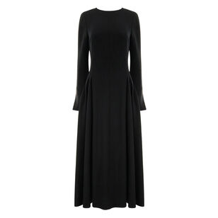Long Sleeve A-Line Midi Dress