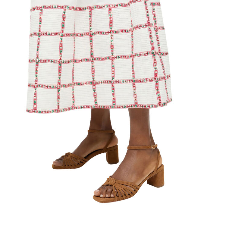 Olivia Knot Mid-Heel Sandal image number null