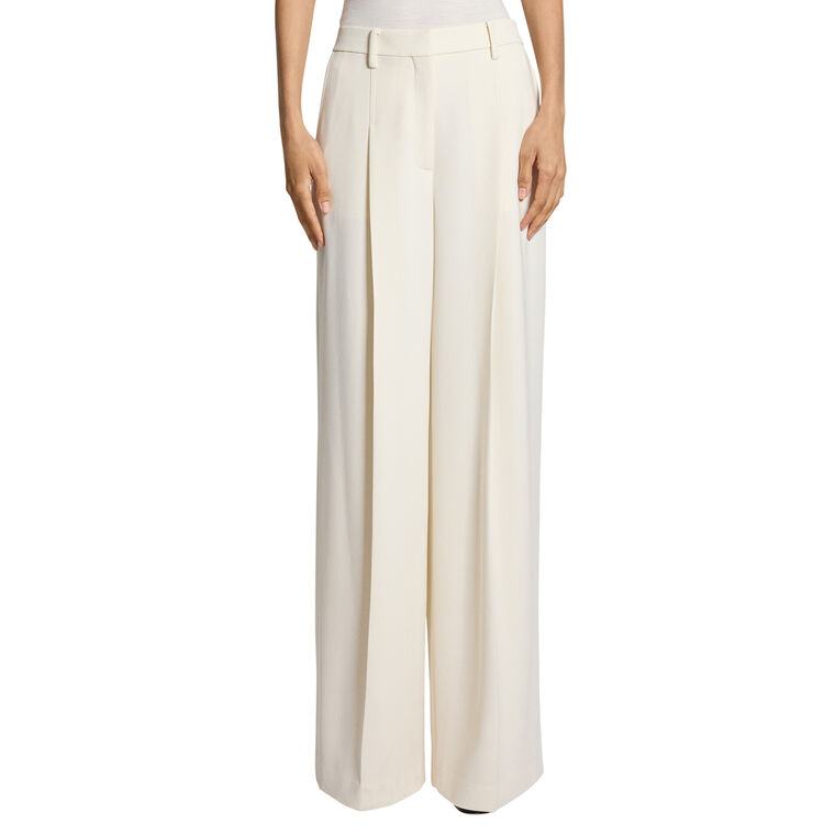 High Rise Pleated Wide Leg Trousers image number null