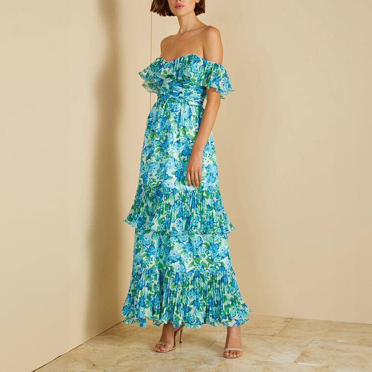 Pia Pleated Midi Dress image number null